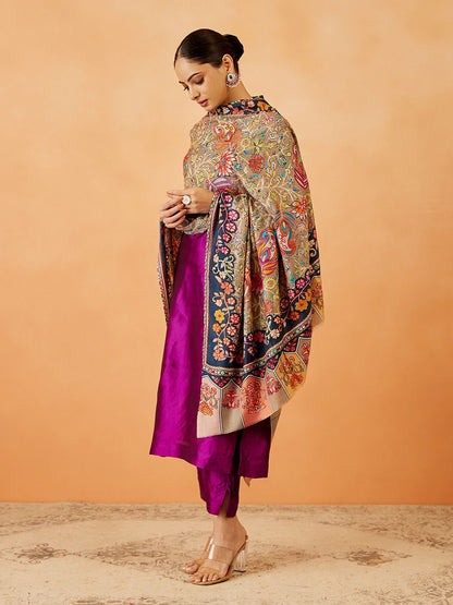 Dhiyona PA Women Floral Embroidered Shawl