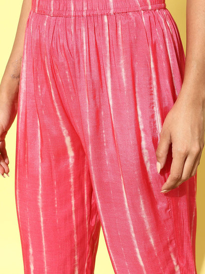 Dhiyona IE Women Printed Tunic with Trousers Co-Ords