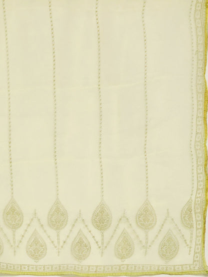 Dhiyona IE Women Green Floral Printed Liva Kurta with Palazzos & With Dupatta