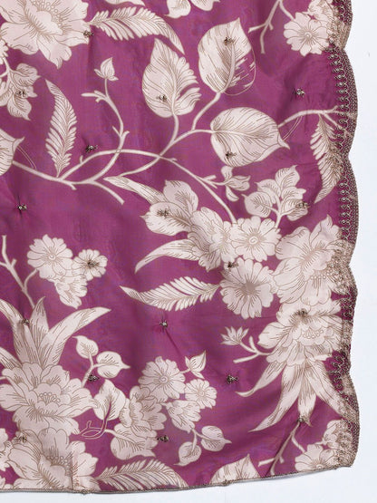 Ethnic Motifs Embroidered Thread Work Kurta with Salwar & With Dupatta