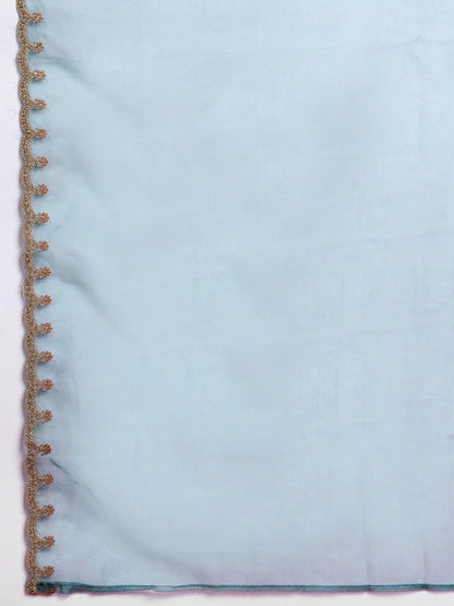 Women Ethnic Motifs Embroidered Regular Kurta with Trousers & With Dupatta