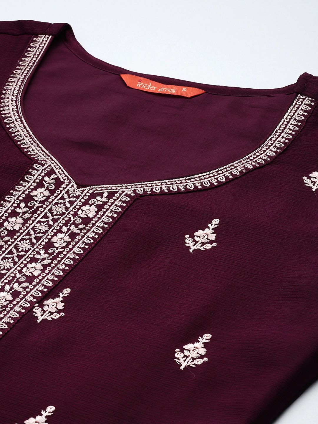 Dhiyona IE Ethnic Motifs Embroidered Regular Sequinned Kurta with Sharara & Dupatta