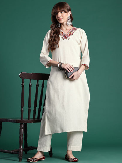 Ethnic Motifs Embroidered Kurta with Palazzos