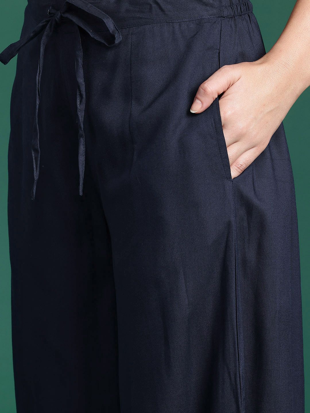 Ethnic Motifs Embroidered Sequinned Kurta with Salwar & With Dupatta