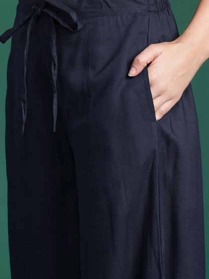 Ethnic Motifs Embroidered Sequinned Kurta with Salwar & With Dupatta