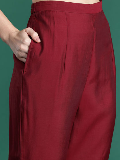Dhiyona IE Ethnic Motifs Embroidered Kurta with Trousers & Dupatta