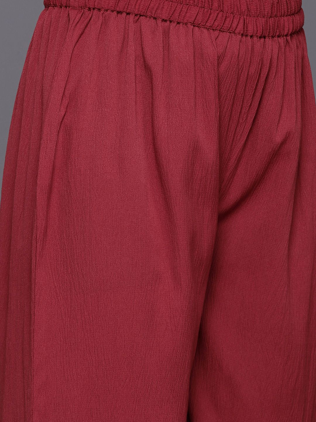 Dhiyona VA Women's Regular Gotta Patti Silk Crepe Kurta with Trousers & With Dupatta