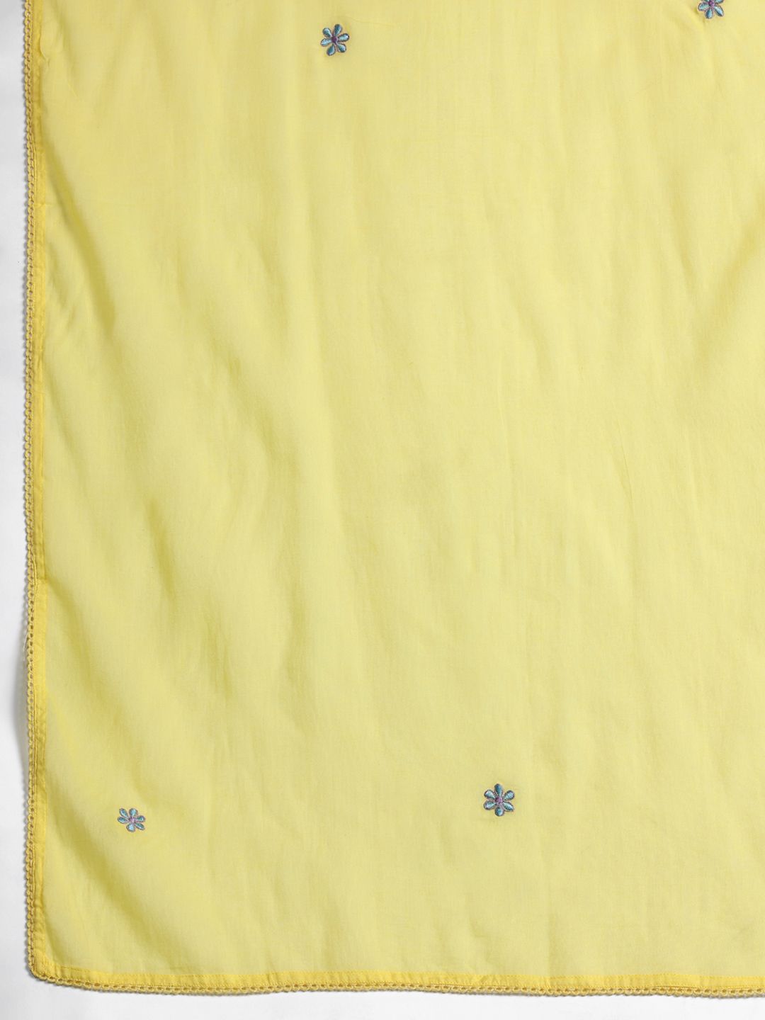 Dhiyona IE Floral Embroidered Thread Work Pure Cotton Kurta with Trousers & With Dupatta