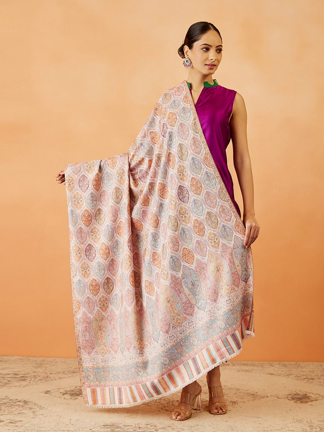 Dhiyona PA Women Paisley Woven Design Shawl