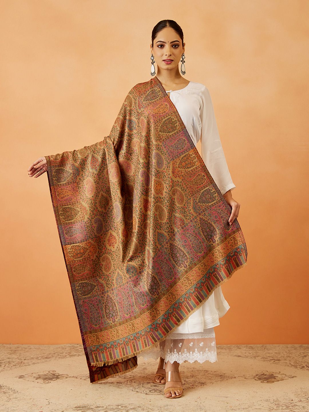 Dhiyona PA Women Paisley Woven Design Shawl