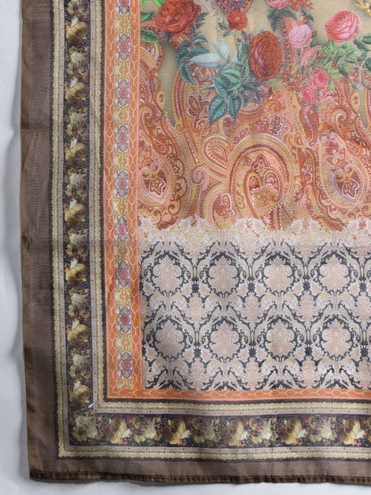 Dhiyona IE Ethnic Motifs Zari Embroidered Liva Kurta With Trousers & Dupatta
