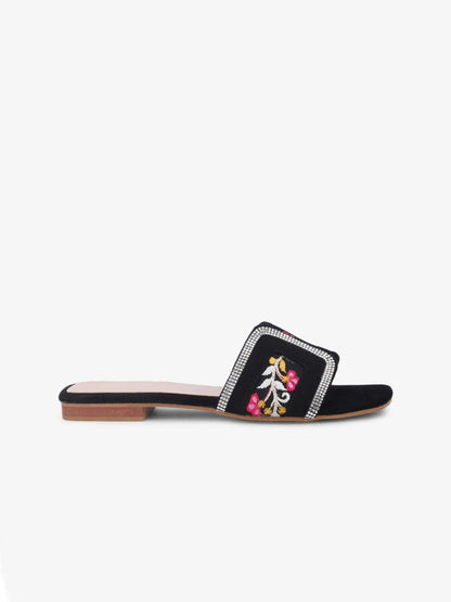 Dhiyona AK Embellished Open Toe Flats
