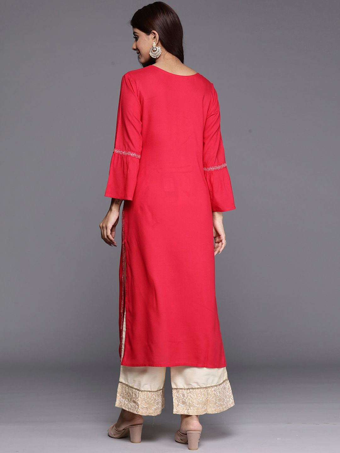 Dhiyona IE Ethnic Motifs Yoke Design Thread Work Straight Kurtas