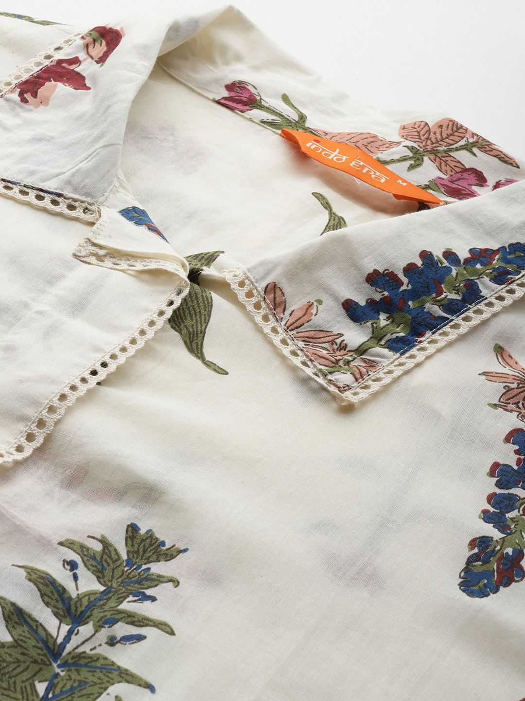 Floral Printed Pure Cotton A-Line Kurta with Palazzos