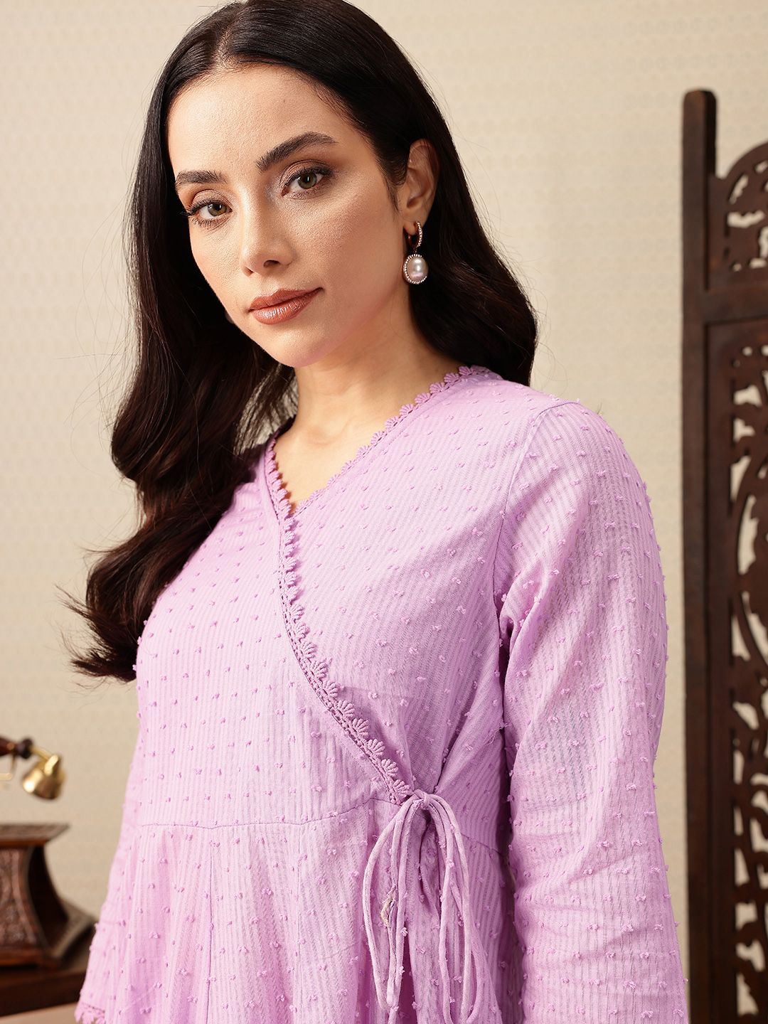 Dhiyona PD Women Angrakha Pure Cotton Jashn Kurta with Palazzos & Dupatta