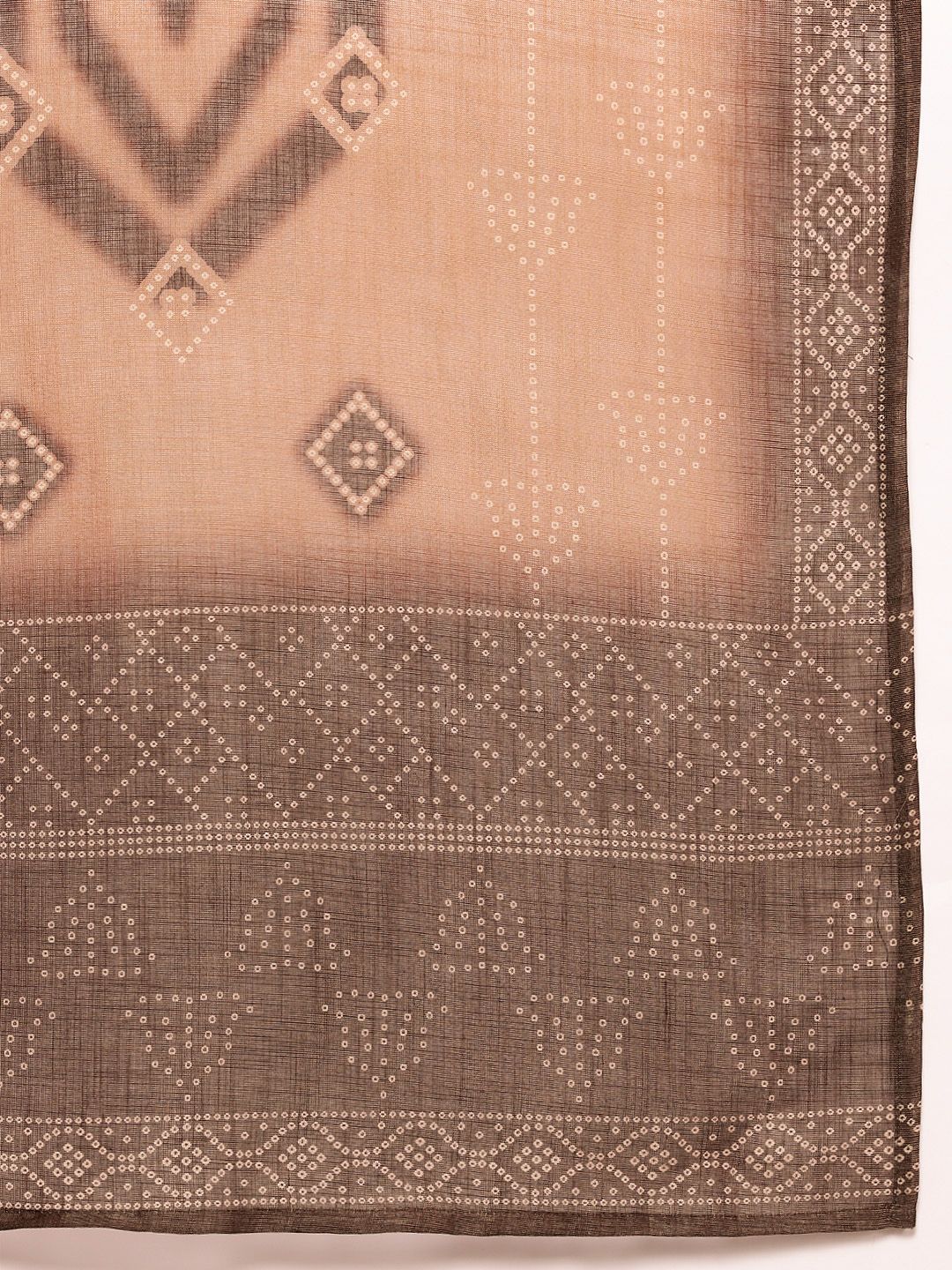 Bandhani Printed Thread Work Kurta with Trousers & With Dupatta