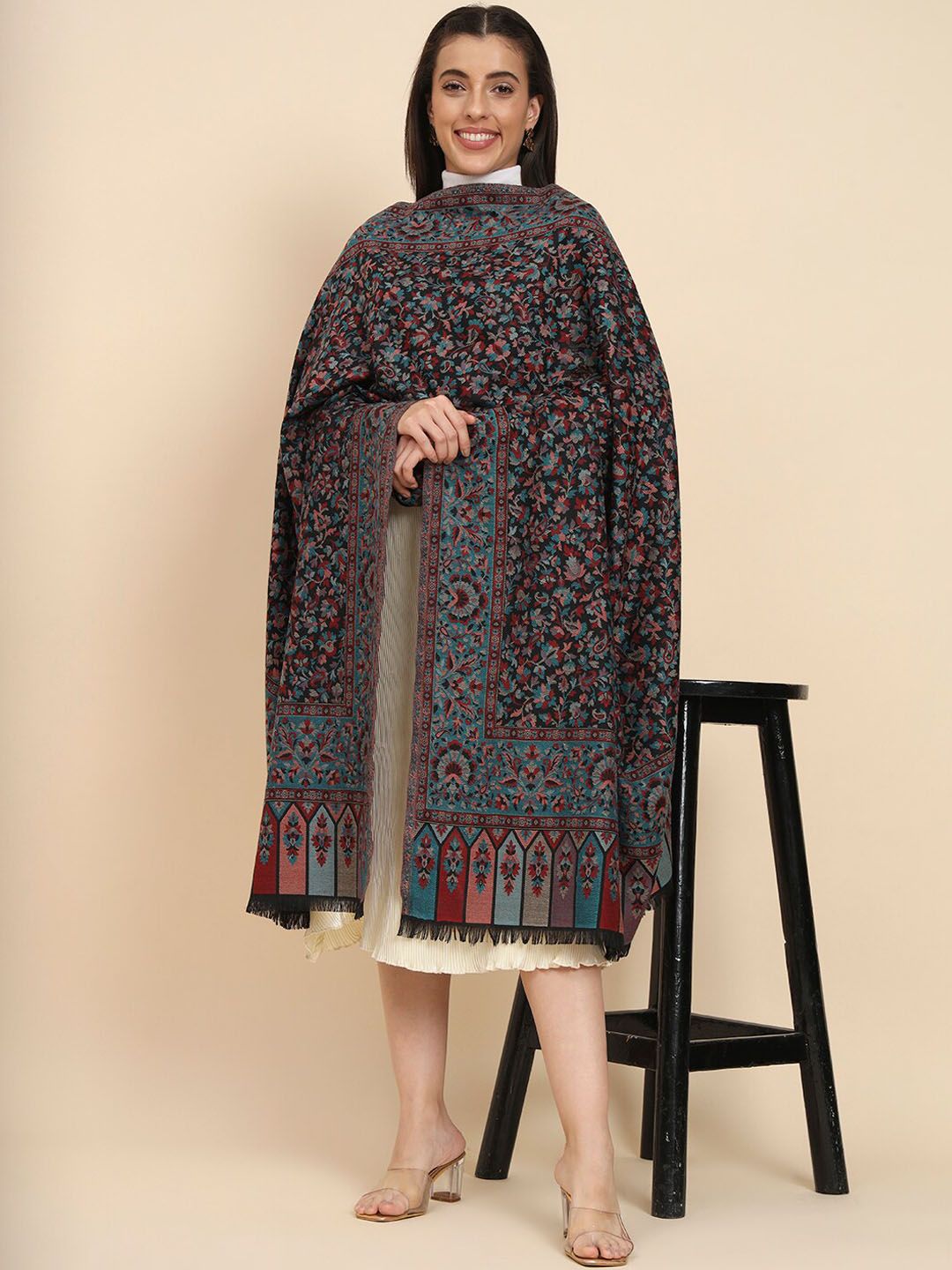 Dhiyona PA Floral Woven Design Shawl