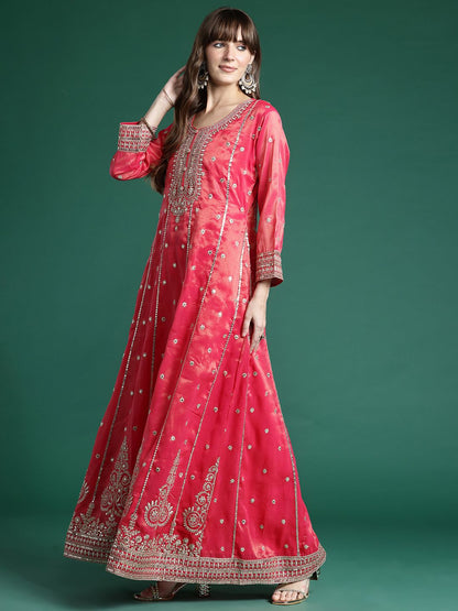 Ethnic Motifs Embroidered Kurta with Trousers & Dupatta