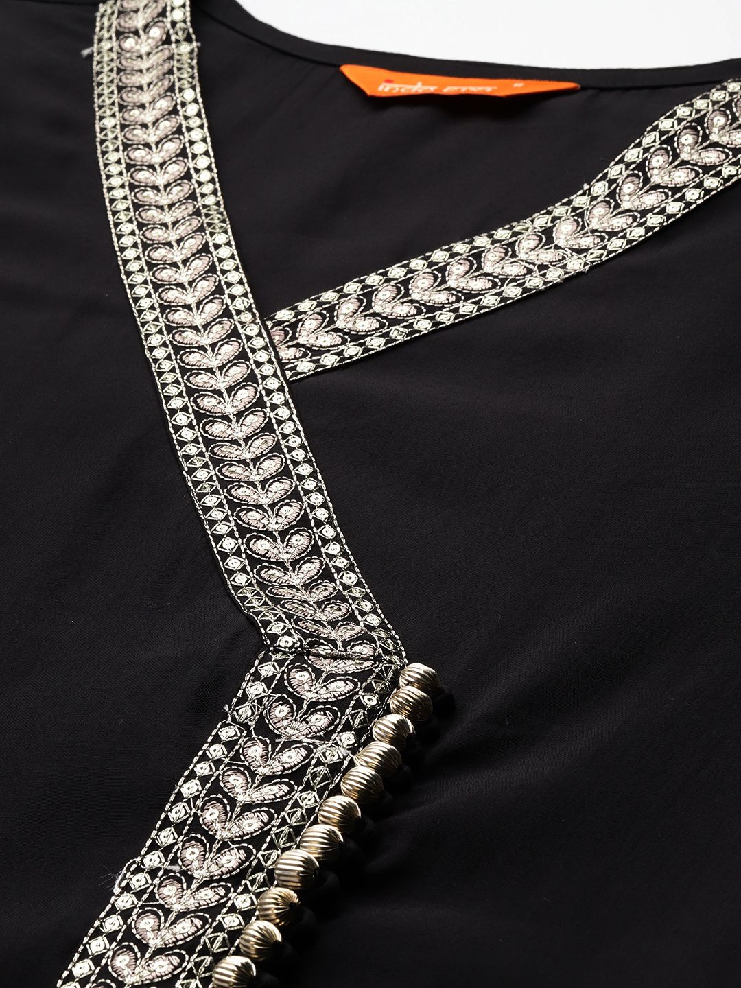 Ethnic Motifs Embroidered Angrakha Kurta with Trousers & Dupatta