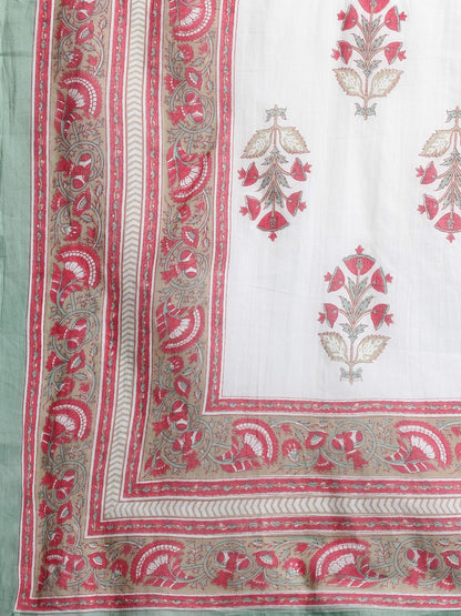 Dhiyona IE Floral Printed Pure Cotton Kurta with Salwar & With Dupatta