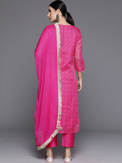 Dhiyona VA Women's Ethnic Motifs Yoke Design Regular Sequinned Kurta with Trousers & Dupatta