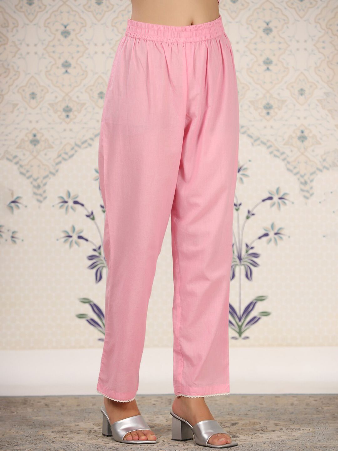 Dhiyona OD  Floral Printed Empire Pure Cotton Kurta with Pyjamas & Dupatta