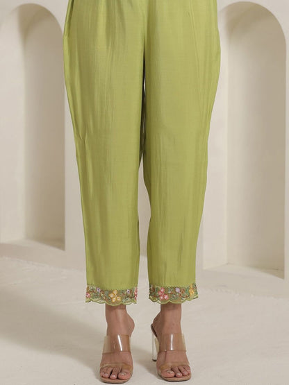 Women Floral Embroidered Thread Work Kurta And Palazoos With Dupatta