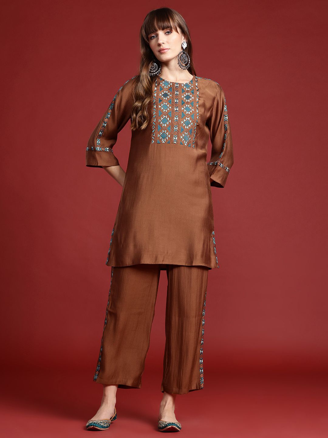Dhiyona IE Brown Women Co-Ord Set