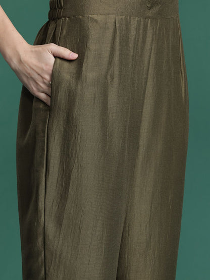 Dhiyona IE Ethnic Motifs Embroidered Kurta with Trousers & Dupatta