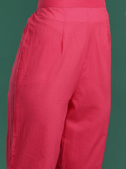 Women Ethnic Motifs Printed Sequinned Pure Cotton Kurta with Trousers & Dupatta