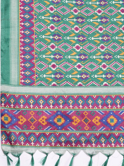 Dhiyona VA Women'sEthnic Motifs Embroidered Dupion Silk Kurta With Trousers & With Dupatta