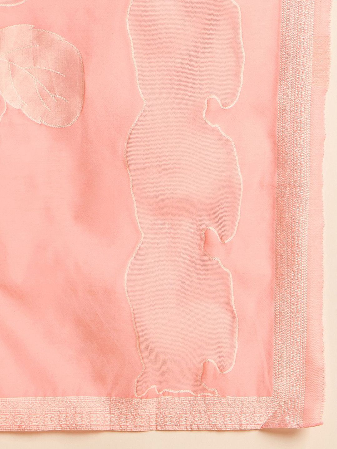 Floral Woven Design Straight Kurta With Trousers & Dupatta