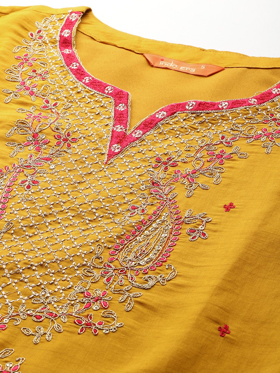 Women Ethnic Motifs Embroidered Gotta Patti Kurta with Trousers & Dupatta