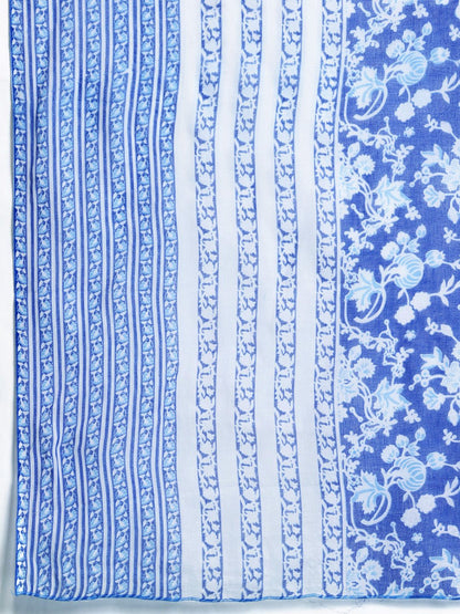 Dhiyona IE Floral Printed Pure Cotton Kurta with Trousers & Dupatta