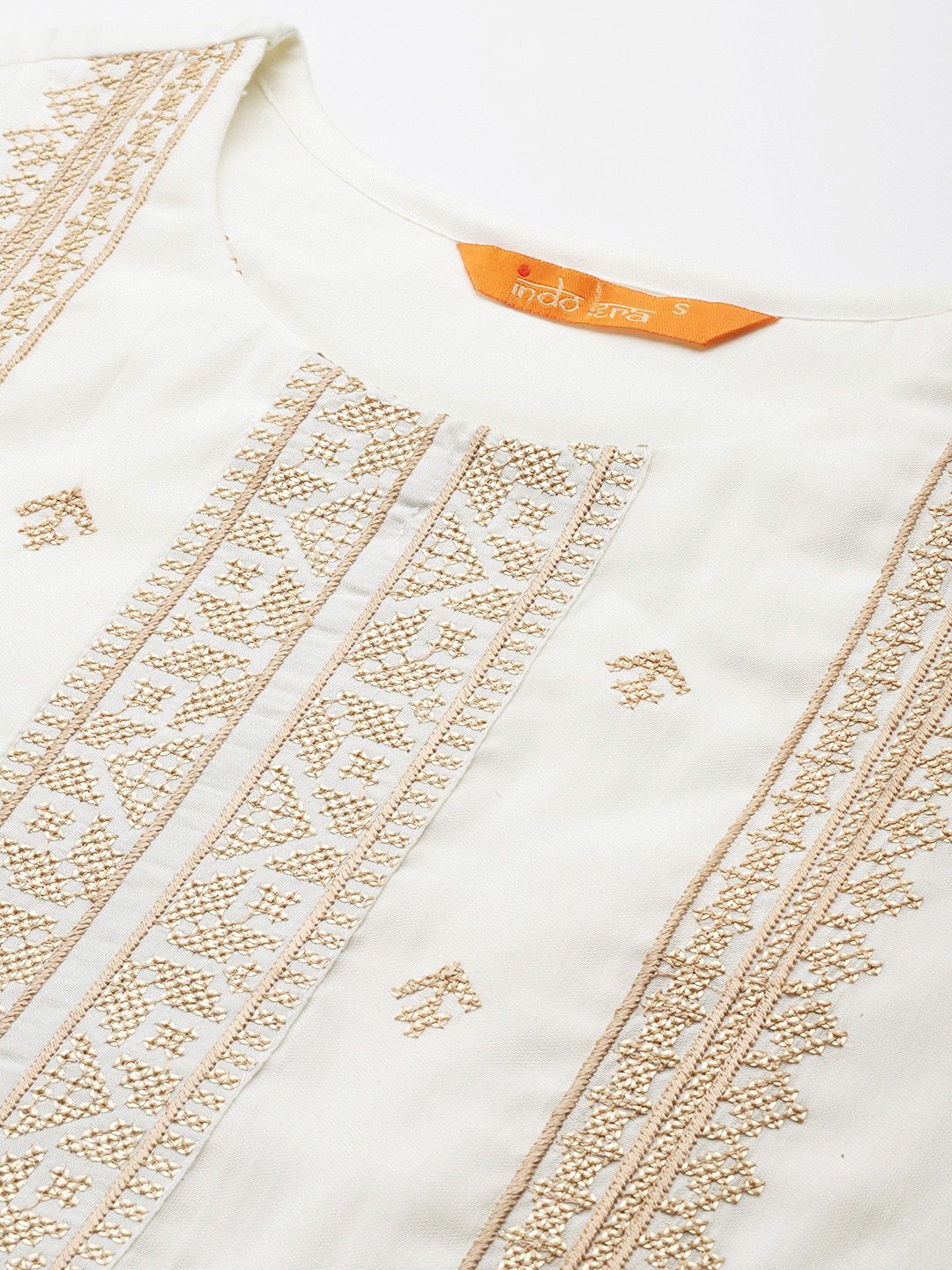 Ethnic Motifs Embroidered Panelled Sequinned Kurta with Trousers & With Dupatta