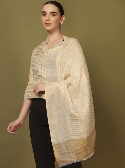 Dhiyona PA Striped Woven Design Shawl
