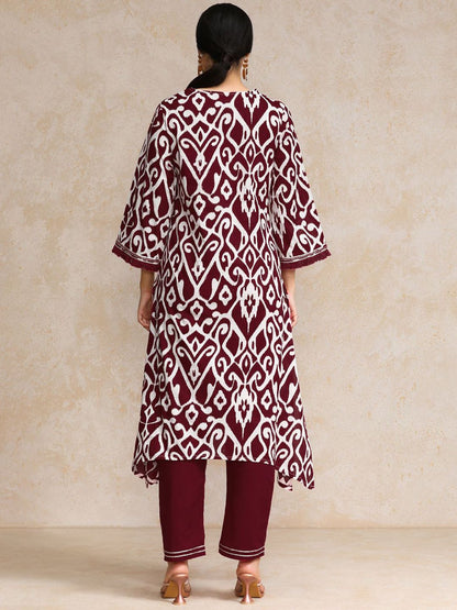 Dhiyona VA Women'sFloral Printed Pure Cotton Kurta with Trousers