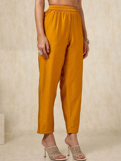 Dhiyona SO Women's Ethnic Motifs Embroidered Beads and Stones Straight Kurta with Trousers & Dupatta