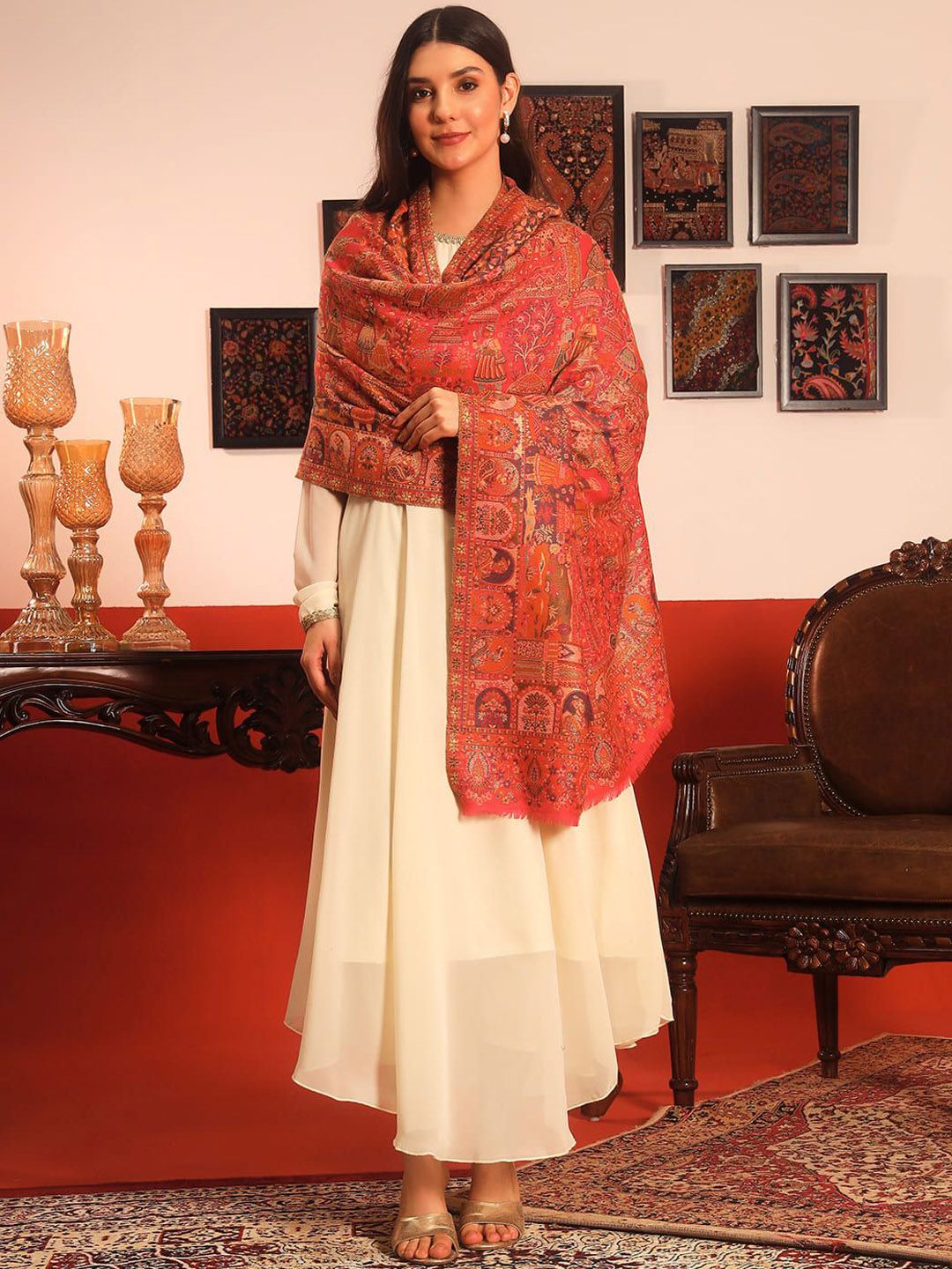 Dhiyona PA Floral Woven Design Shawl