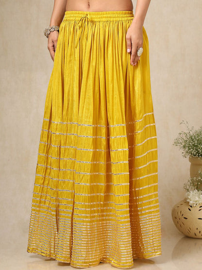Dhiyona SO Women's Women Ethnic Motifs Regular Beads and Stones Kurta with Skirt & With Dupatta