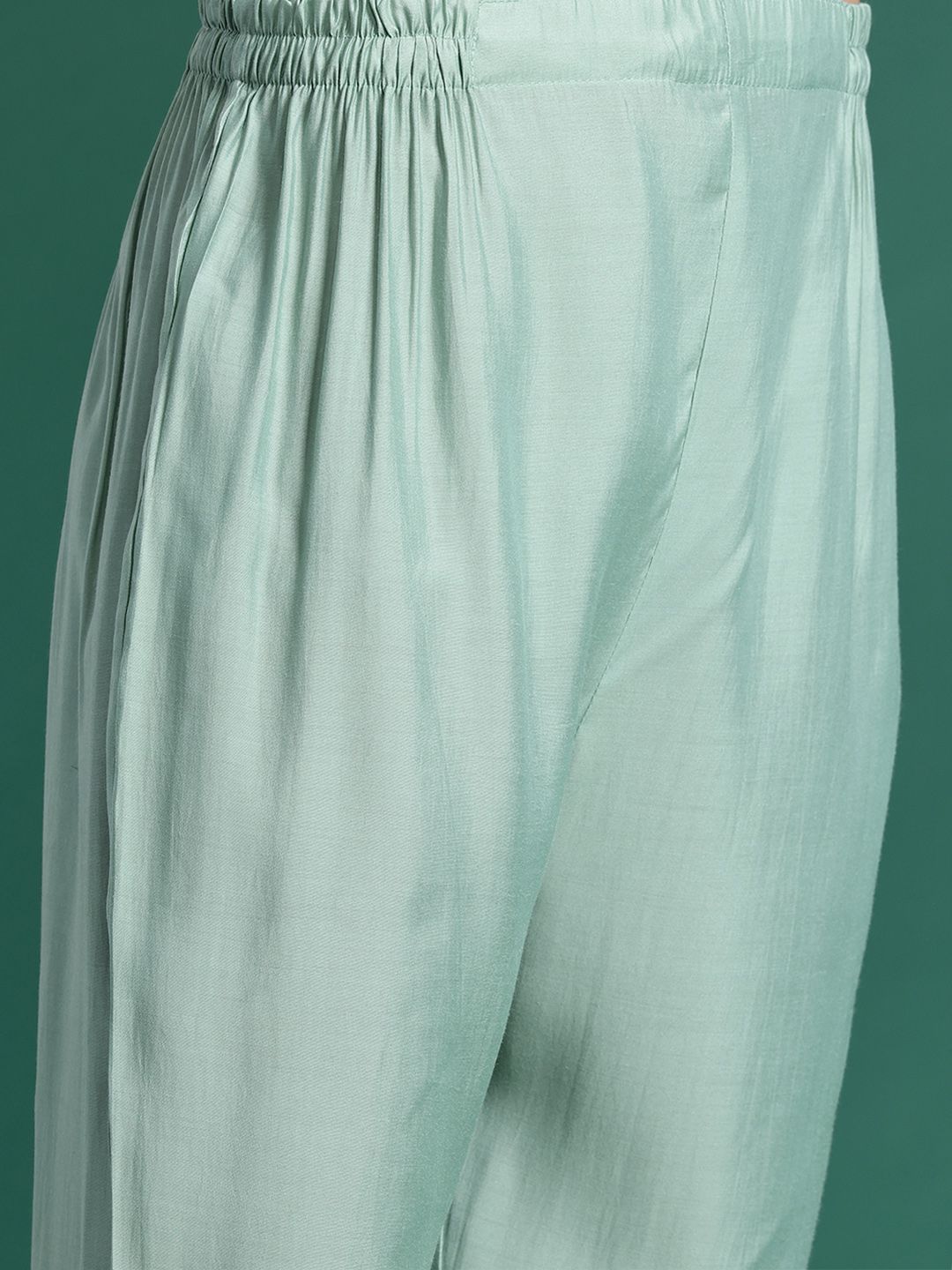 Ethnic Motifs Embroidered Regular Mirror Work Kurta with Trousers & Dupatta