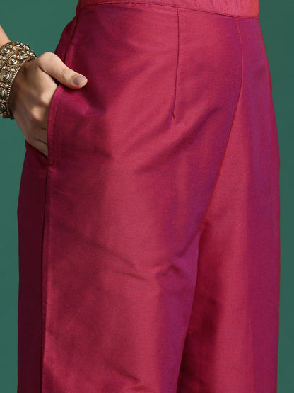 Ethnic Motifs Embroidered Kurta with Trousers & With Dupatta