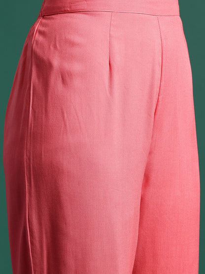 Dhiyona IE Floral Printed Sequinned Kurta With Trousers & Dupatta