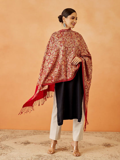 Dhiyona PA Women Floral Embroidered Shawl