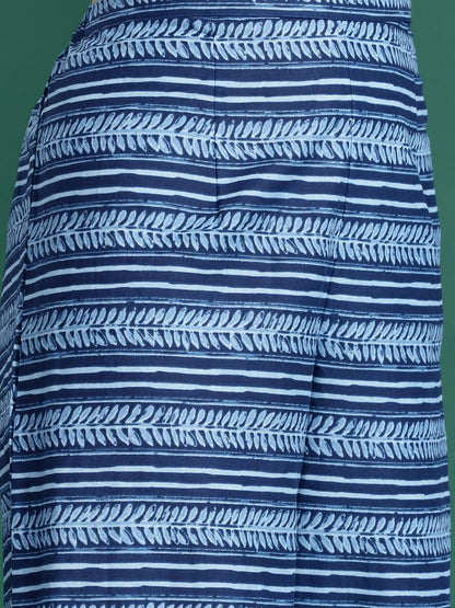 Floral Printed Pure Cotton Kurta With Palazzos & Dupatta