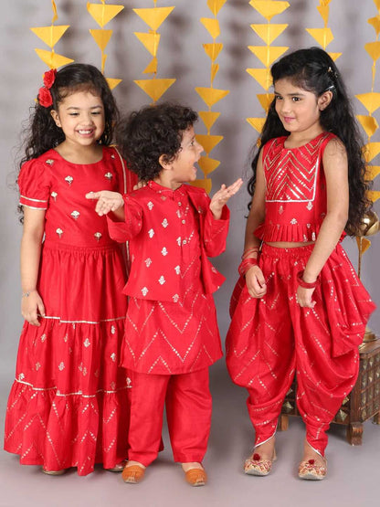 Girls jamavar choli with ghaghra with dupatta set