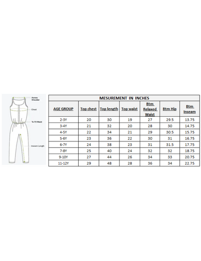 Lil Drama Girls Fusion Ethnic Jumpsuit