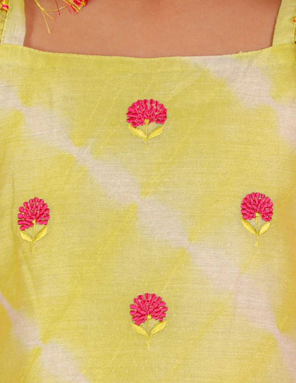 Girls Fusion Tie & Dye Flared Palazzo with Top
