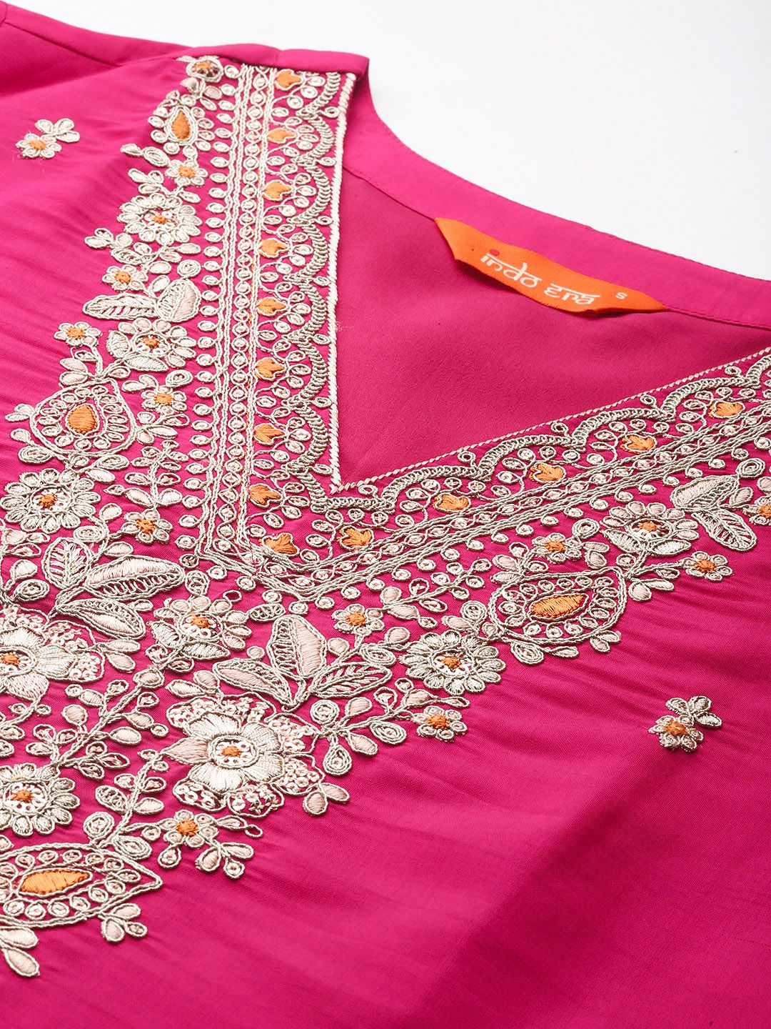 Dhiyona IE Ethnic Motifs Embroidered Sequinned Kurta with Trousers & With Dupatta