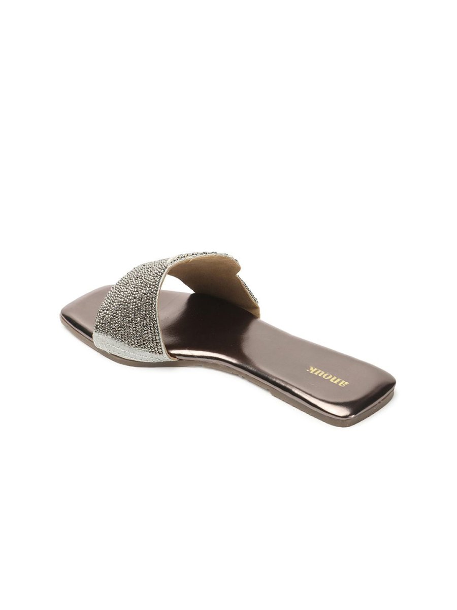 Dhiyona AK Evil Eye Classic Embellished Open Toe Flats
